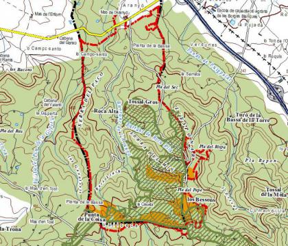 Plànol: Estudi d'impacte ambiental per a la transformació a reg de suport de la finca vitivinícola Aranyó de Juneda i les Borges Blanques