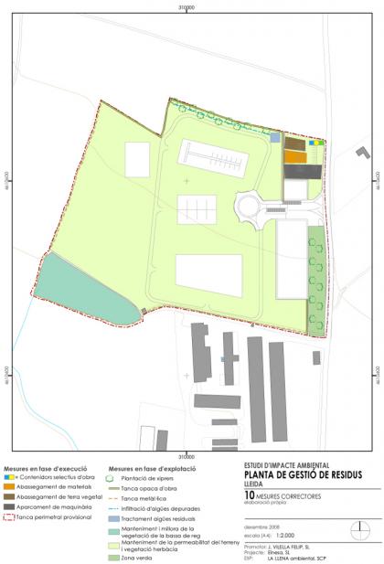 Plànol: Estudi d’impacte ambiental i estudi d’integració paisatgística d’un centre de gestió de residus dins d’un PE en sòl no urbanitzable